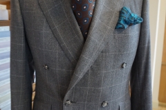 Custom Suit Grey Window Pane