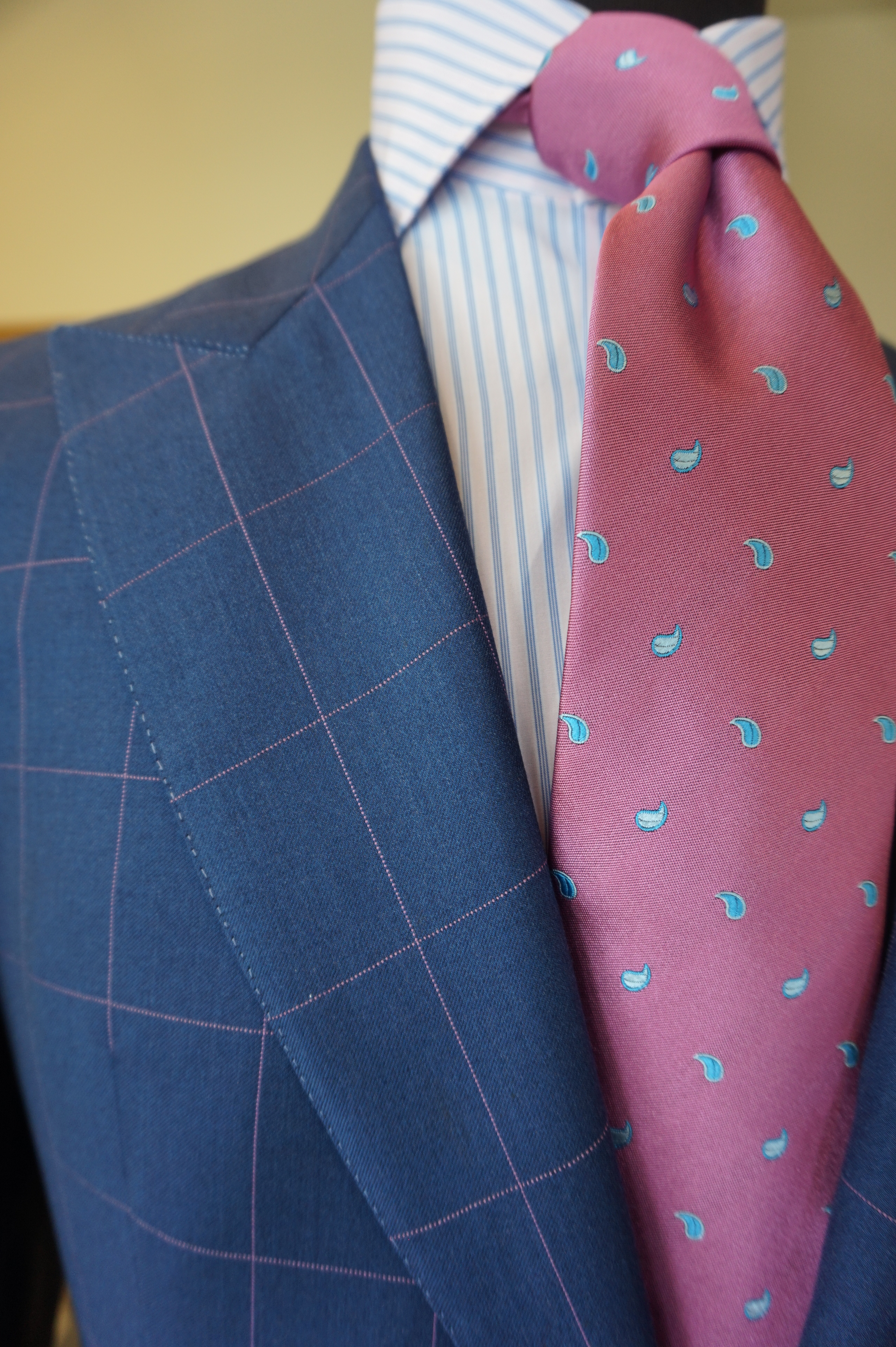 Custom Suit Pink and Blue