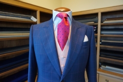 Blue Suit with Pink Vest