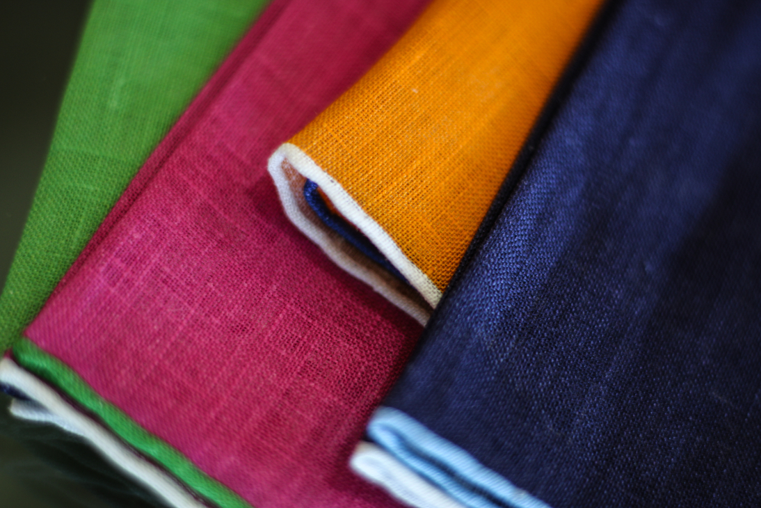 stack of pocket squares, accessories gallery
